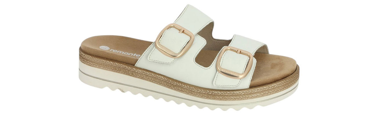 Mule femme blanches à 2 brides grande taille